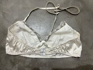 1. lace push-up bralette 2. Satin Halter Top