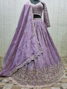 Elegant Lavender Lehenga Choli Set