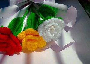 🌹Handmade Crocheted Rose Bouquet💐