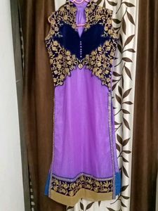 VELVET KURTA WITH DUPATTA