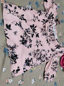 Pink Floral One Strap Top New Bust 30/32 Xs