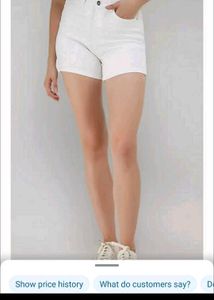 White Denim Shorts