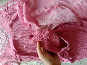 Pink 3 Set Kurti