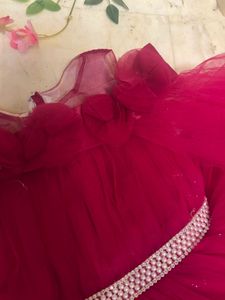 Red Tulle Flower Girl Dress