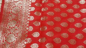 Banarasi Gold Zari Work Embellished Party Saree