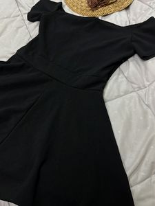 Korean Off Shoulder Black One Peice