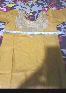 Yellow Dress suit and salwar with heavy dupatta