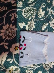 Girls Embroidered High-Waisted Jeans