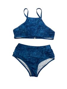 urbanic Blue Textured Bikini Set