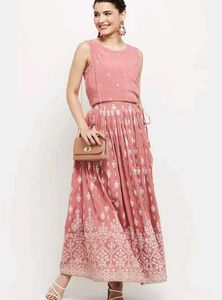Ethnic Pink Top and Skirt