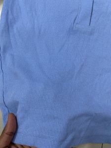 Powder Blue Crop Tee