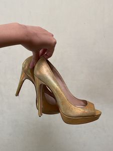 Golden Pencil Heels - ALDO Brand