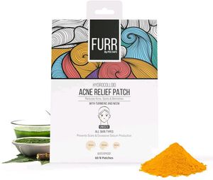 FURR Hydrocolloid Acne Relief Patches | Reduces Acne, Spots and Blemishes | 60 Patches, Peach