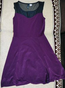 Purple H&M Fit & Flare Dress