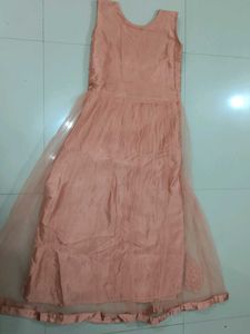 Elegant Peach Embroidered Anarkali