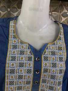 Denim Look Kurta
