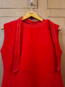 Retro Red Sleeveless Dress
