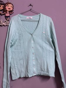 Lacoste Mint Green Cardigan