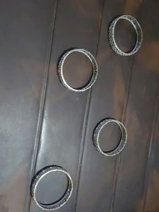 Set Of 4 Silver Bangles