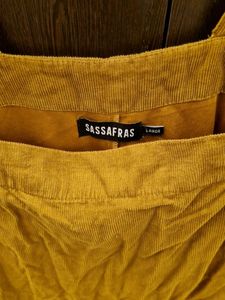 Mustard Corduroy Overall Dress