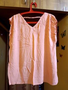 Peach Lace Detailed Neck