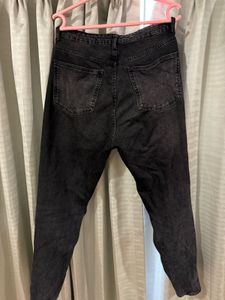 Black Wash Mom Jeans