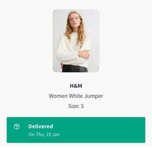 H &amp; M White jumper