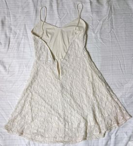 Mango Lace White Dress
