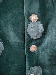 Men Sherwani Green Indo-Western Jacket 36inch