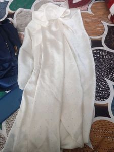 Elegant White Rhinestone Scarf