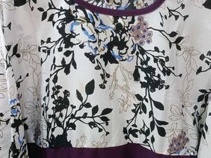 Stylish Printed Floral Crepe Kurti