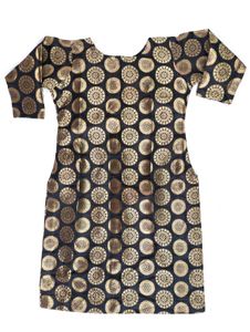 Elegant BLack-Golden Printed Kurta