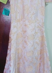 Elegant Cream and Gold Dress
