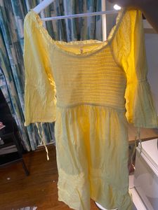 UNUSED Aeropostale Butter Yellow Midi Dress