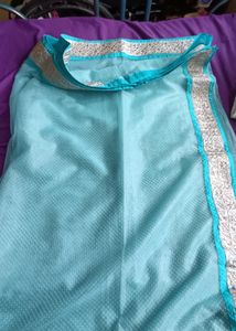 Beautiful Blue Net Saree