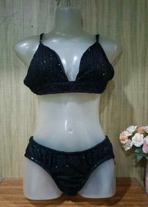 Sparkling Black Bikini Set