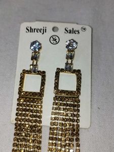 Shreeji Sales Rhinestone Dangle Earrings