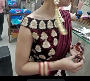 Off shoulder Blouse With Lehnga