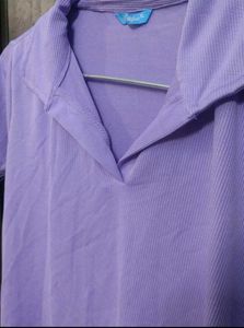 Purple Polo Top
