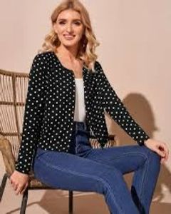 Black & White Polka Dot Vintage Classic Cardigan
