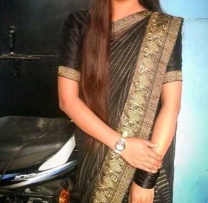 black sari