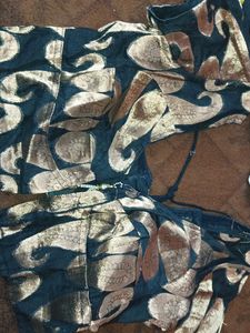 Black &amp; Gold Blouse Piece