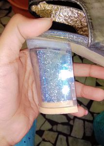 Silver Glitter Heels(3&#34; Inches)