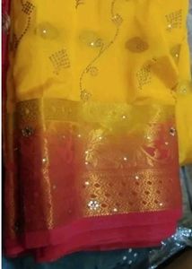 Elegant Yellow Saree