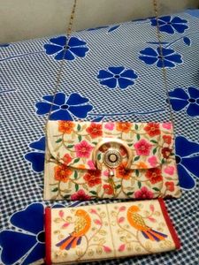 2 Combo Jaipuri Embroidery Design Purse