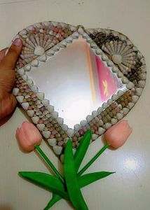 Handcrafted Sea 🐚 Shell heart-shaped Mirror