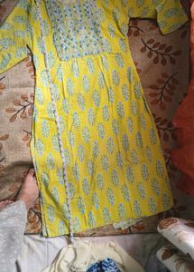 Yellow &amp; Blue Kurta Set