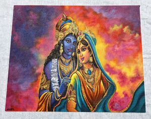 Radha Krishna Canvas Painting 16×20 Inches
