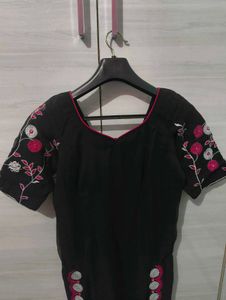 Elegant Black Embroidered Suit