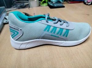 Sporty Grey &amp; Teal Sneakers